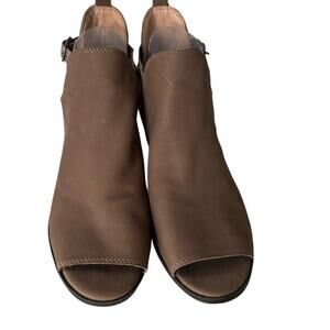 Lucky Brand Leather Open-toe Banu Ankle Boots